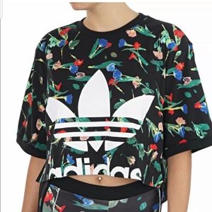 Adidas Flower Crop Top XS